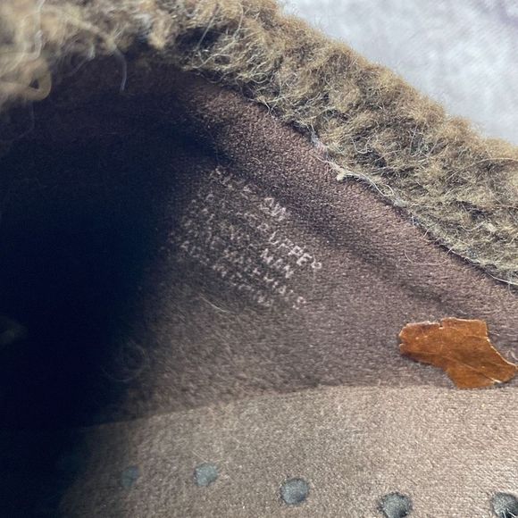 Klogs Usa Shearling-Trim Leather Clogs Brown  Size 9 Wide - Picture 9 of 12